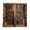 Plateau de Backgammon Fait Main avec Gravure sur Bois Thème Apocalypse