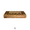 Plateau de Backgammon et d’Échecs Fait Main en Bois de Noyer Pichak