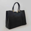Sac à main Bauletto en cuir noir avec grande capacité pour femmes