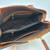 Sac à main Bauletto en cuir marron avec grande capacité et poignées doubles