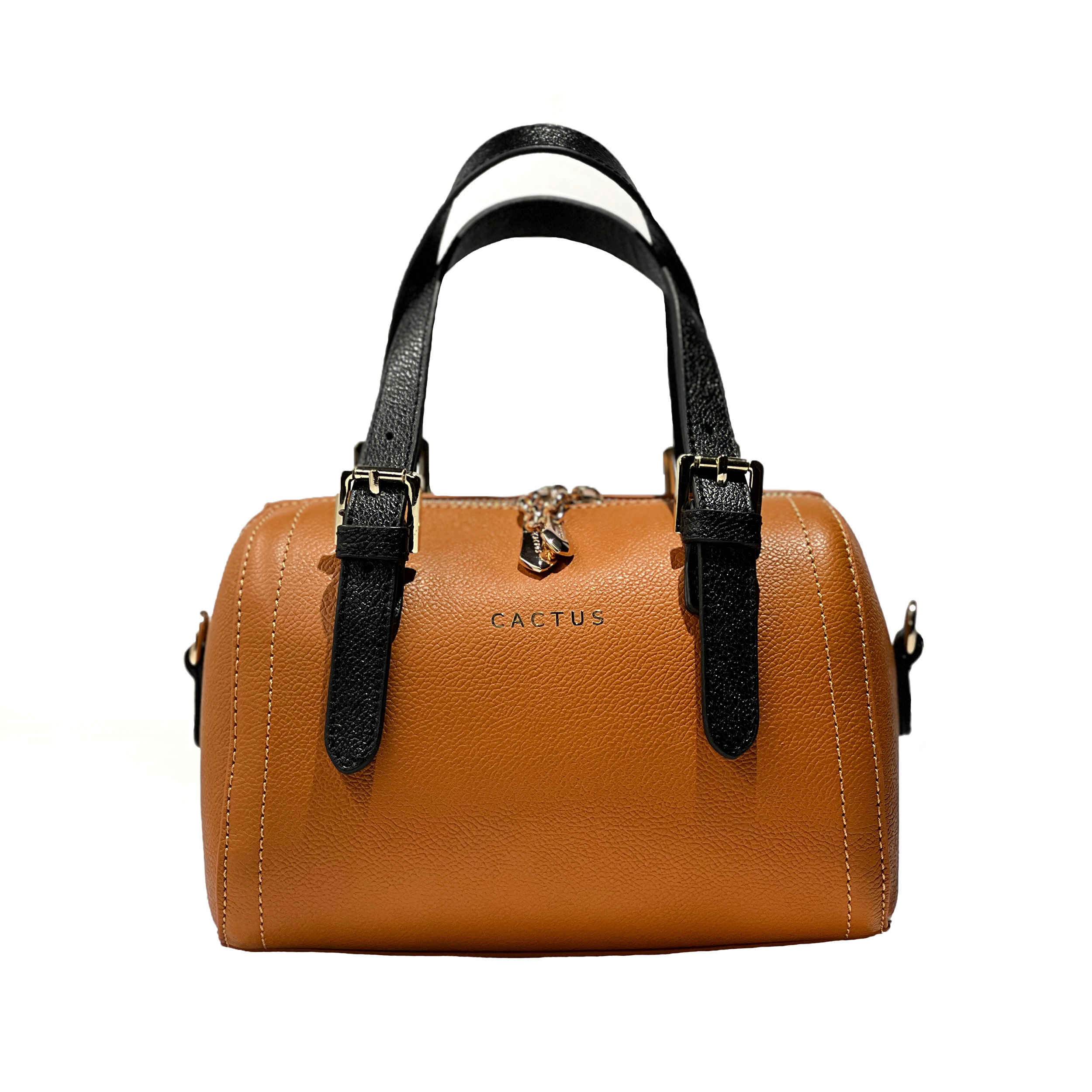 Sac à main Bauletto en cuir avec poignées doubles : style classique