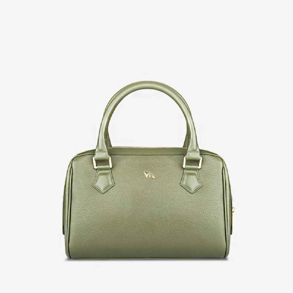 Sac à main Bauletto en cuir véritable avec poignée supérieure pour femmes
