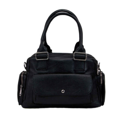 Sac à main Bauletto en simili cuir avec poignée supérieure et longue sangle