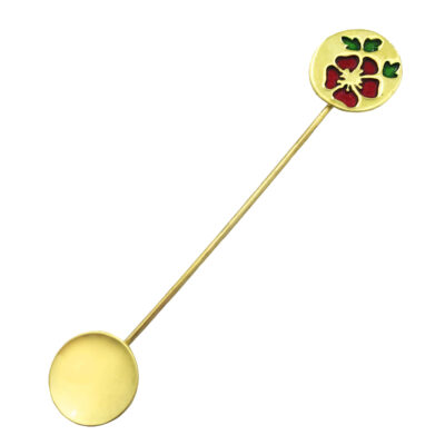 Cuillère à Bar en Laiton avec Design Artisanat de Fleurs – Set de 3 Pièces