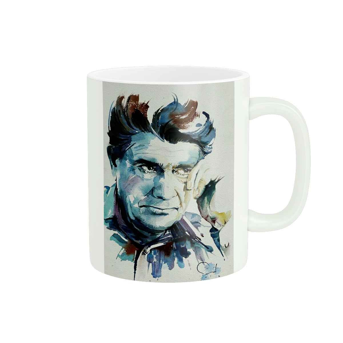 Mug en céramique persan avec motif Mohammad-Reza Shajarian