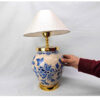 Lampe de table vase en céramique avec abat-jour en tissu – pour une ambiance chaleureuse