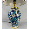 Lampe de table vase en céramique faite main avec abat-jour en tissu – thème oriental
