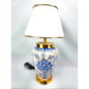 Lampe de table vase en céramique avec abat-jour en tissu – thème oriental
