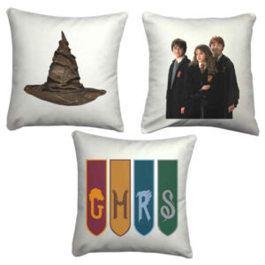 Ensemble de Coussins Imprimés Inspirés de Harry Potter – Lot de 3