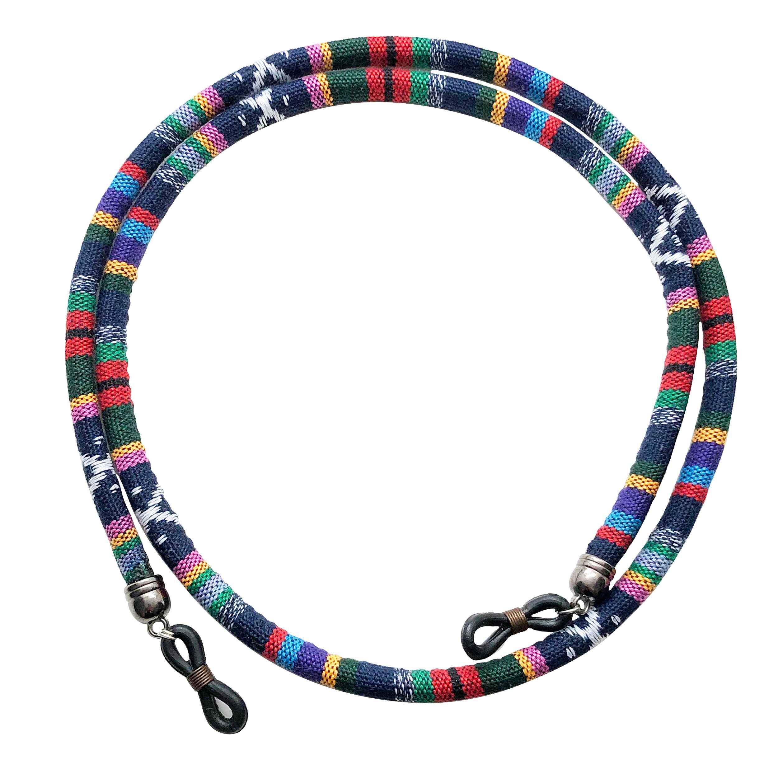 Sangle de lunettes – Design rayé traditionnel bleu