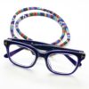 Sangle de lunettes – Design rayé traditionnel bleu