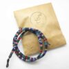 Sangle de lunettes – Design rayé traditionnel bleu