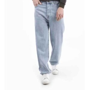 Jeans Longs à Jambe Droite Coupe Relaxée pour Homme