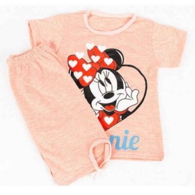 Ensemble T-shirt et short pour fille avec design Minnie Mouse