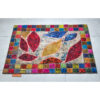 Tapis patchwork noué à la main persan Barg Riz