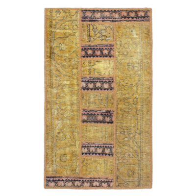 Tapis patchwork noué à la main persan vintage Hadis
