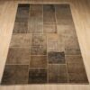 Tapis patchwork noué à la main persan vintage Cozy