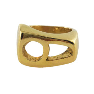 Bague Chevalière en Laiton Persan pour Femmes avec Calligraphie Hich
