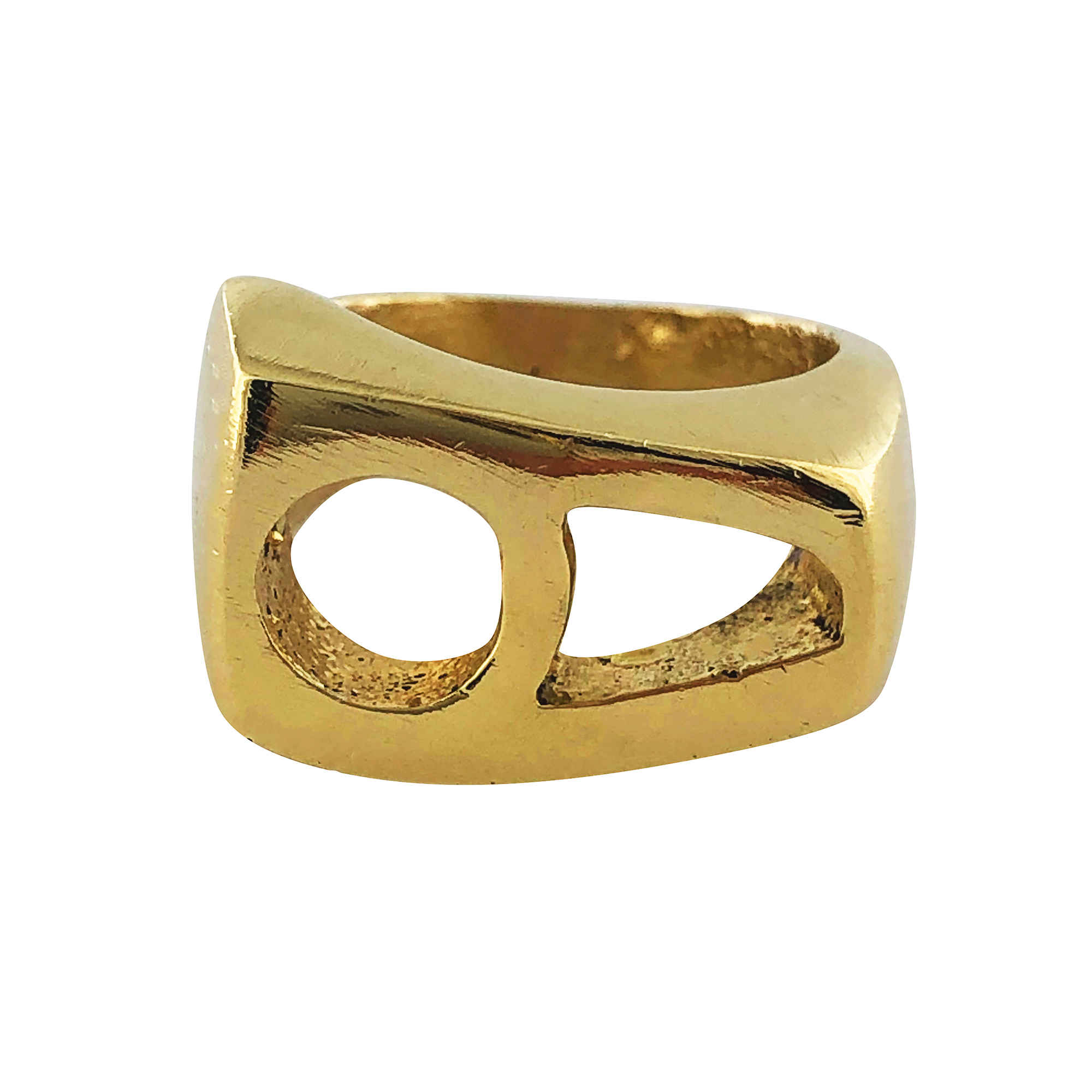 Bague Chevalière en Laiton Persan pour Femmes avec Calligraphie Hich