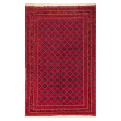 Tapis Kilim en laine persane authentique tissé à la main à Khorasan Rouge