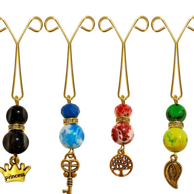 Set de Pince U pour Hijab pour Femmes Musulmanes avec Design de Perles Colorées (4 pièces)