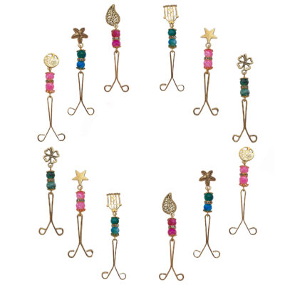 Pince U pour Hijab pour Femmes Musulmanes avec Pendentif (12 pièces)