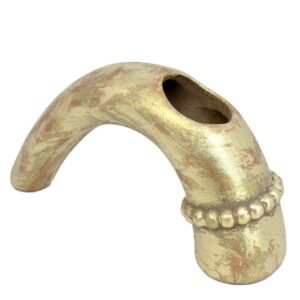 Handcrafted Pottery Incense Sculpture – Horns Design