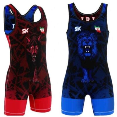 Singlet de Lutte Sans Manches pour Hommes Iranien Modèle Lion