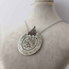 Collier islamique en acier avec médaillon Calligraphie Ayat al-Kursi