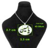 Collier islamique en acier avec médaillon Ya Hussain