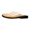 Chaussons de style islamique en cuir artificiel crème