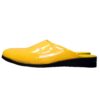Chaussons de style islamique jaunes en cuir artificiel