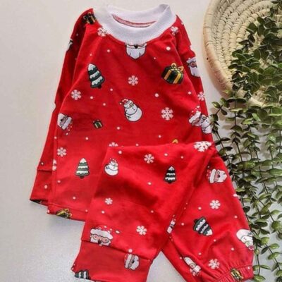 Ensemble sweat-shirt et pantalon pour enfants avec design Père Noël