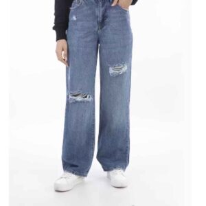 Jeans Coupe Lâche avec Design Déchiré – Style Décontracté