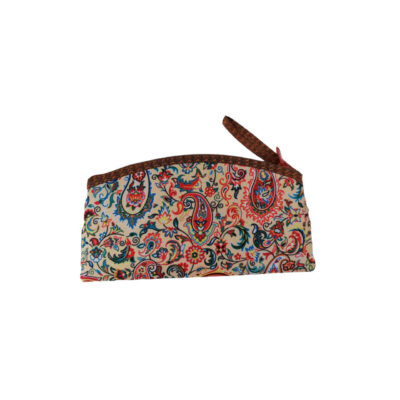 Trousse de maquillage persane en tissu Termeh à motif cachemire pour organiser les cosmétiques