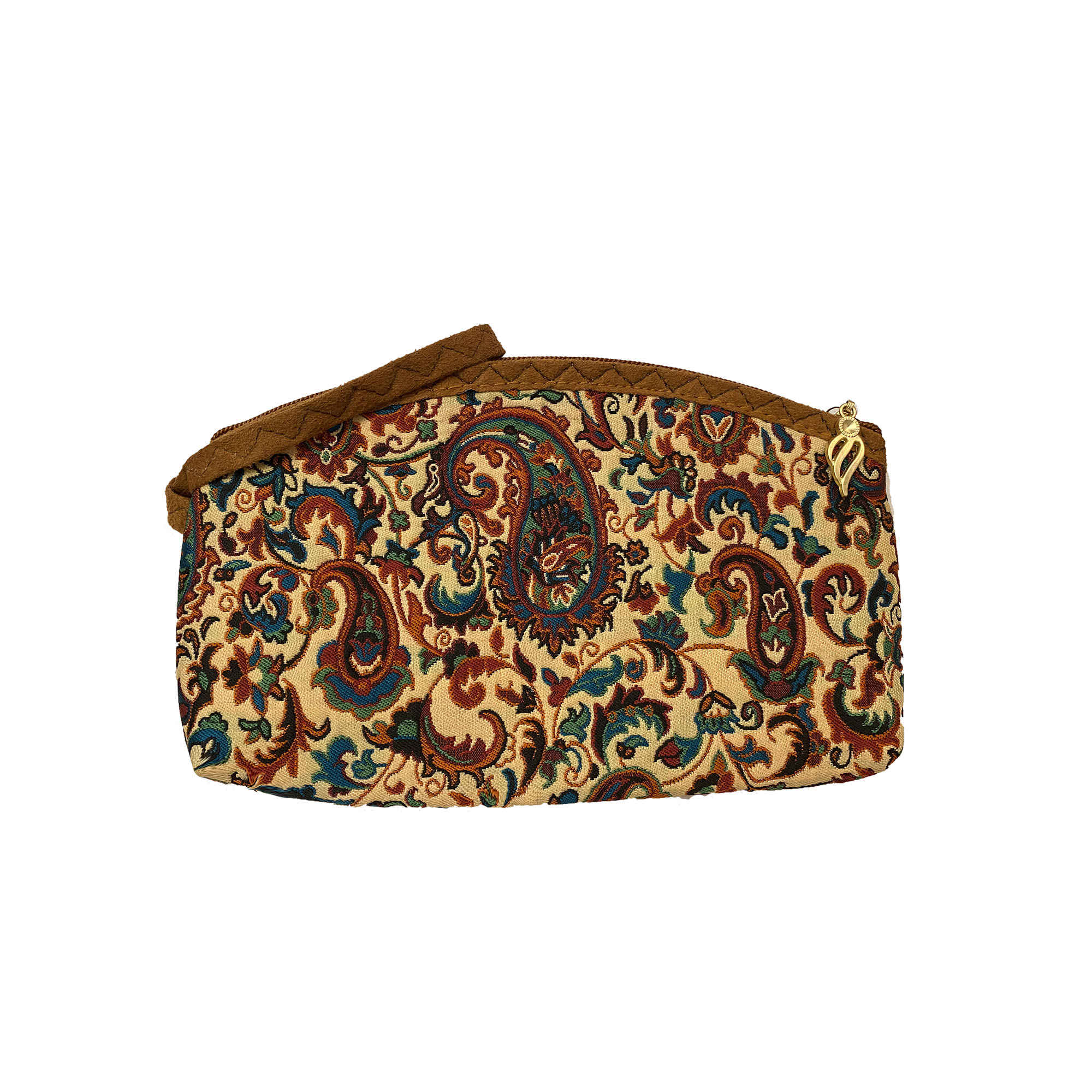 Trousse de maquillage persane en tissu Termeh avec motif cachemire pour organiser