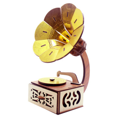 Maquette à monter : Réplique de gramophone en bois pour décoration