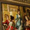 Hand-Knotted Persian Pictorial Rug from Tabriz Depicting Arturo Ricci Poetry Evening
