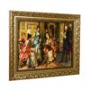 Hand-Knotted Persian Pictorial Rug from Tabriz Depicting Arturo Ricci Poetry Evening