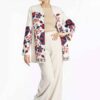 Persian Manto Traditional Cream & Red Design for Women