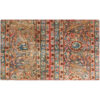 Tapis patchwork noué à la main persan vintage Kashan vert