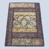 Tapis patchwork noué à la main persan vintage Géométrique crème