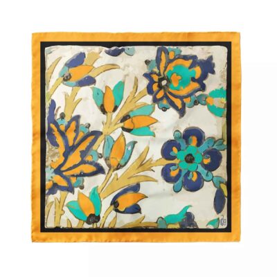 Foulard Miniature en Soie Persane pour Femme – Motif Imprimé Vibrant Golshah