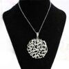 Collier islamique avec médaillon motif Bismillah pour hommes en acier