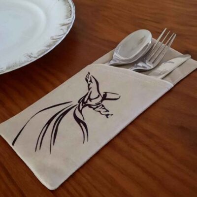 Pochette à couverts en velours – Parfait pour la décoration de table