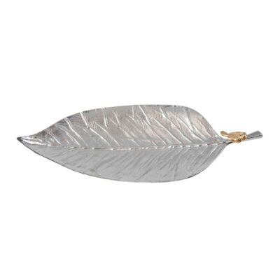 Plat de Service Polyvalent pour Petits Fours Motif Feuille