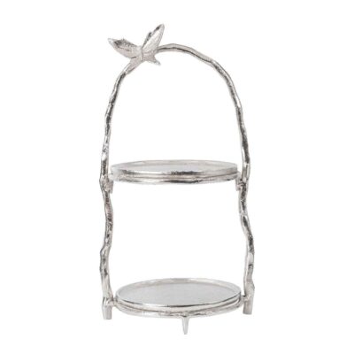 Présentoir de Service Polyvalent pour Apéritifs et Douceurs Motif Papillon