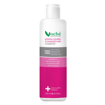 Voche Shampooing à la Kératine pour Cheveux Abîmés & Colorés – Restaure & Protège
