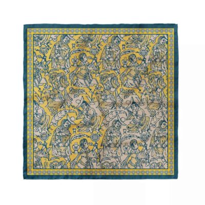 Foulard Miniature pour Femme – Impression Artistique Picturale Idéale pour l’Été et le Printemps