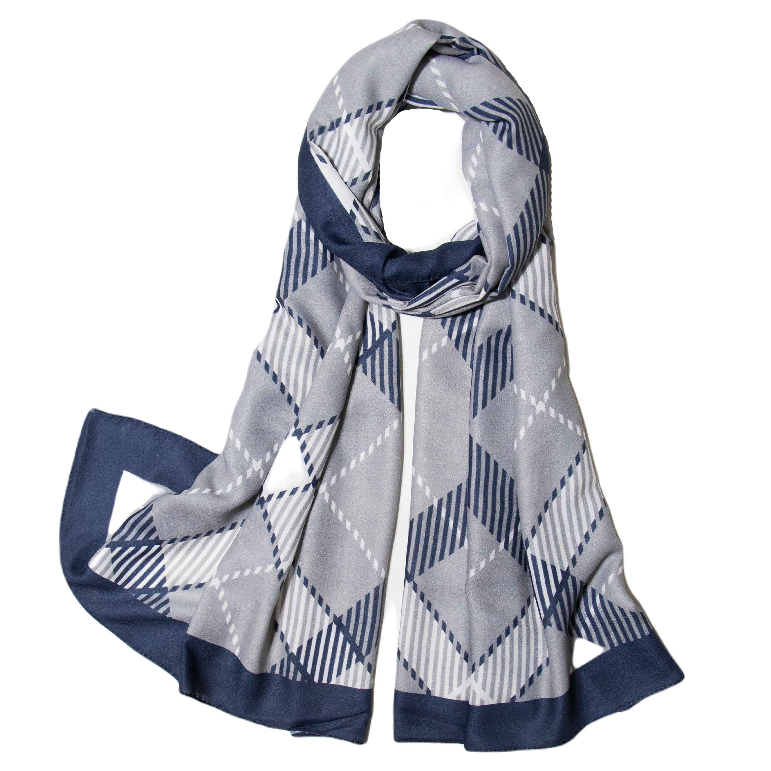 Châle Imprimé pour Femme Artistique & Léger Motif losanges (Argyle)